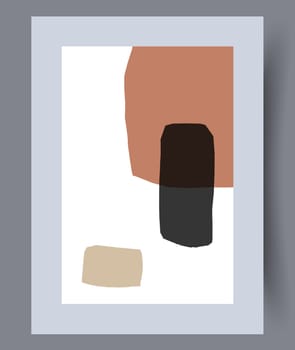 Printable wall art vector poster set. Hand drawn minimalism design for scandinavian interior.