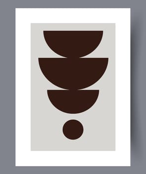 Printable wall art vector poster set. Hand drawn minimalism design for scandinavian interior.
