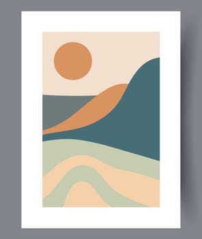 Printable wall art vector poster set. Hand drawn minimalism design for scandinavian interior.