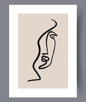 Printable wall art vector poster set. Hand drawn minimalism design for scandinavian interior.