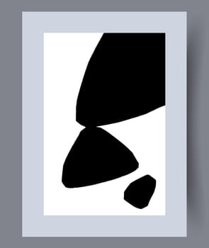 Printable wall art vector poster set. Hand drawn minimalism design for scandinavian interior.