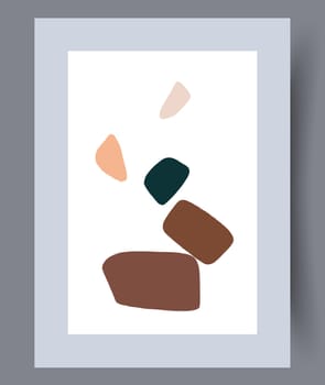 Printable wall art vector poster set. Hand drawn minimalism design for scandinavian interior.