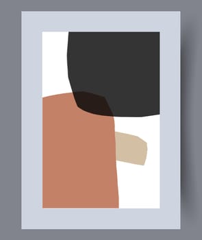 Printable wall art vector poster set. Hand drawn minimalism design for scandinavian interior.