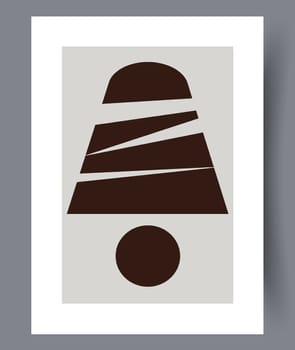 Printable wall art vector poster set. Hand drawn minimalism design for scandinavian interior.