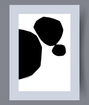 Printable wall art vector poster set. Hand drawn minimalism design for scandinavian interior.