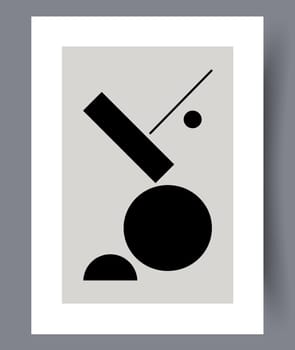 Printable wall art vector poster set. Hand drawn minimalism design for scandinavian interior.