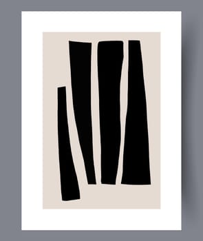 Printable wall art vector poster set. Hand drawn minimalism design for scandinavian interior.