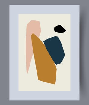 Printable wall art vector poster set. Hand drawn minimalism design for scandinavian interior.