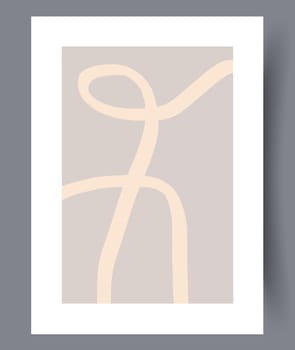 Printable wall art vector poster set. Hand drawn minimalism design for scandinavian interior.