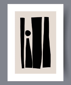 Printable wall art vector poster set. Hand drawn minimalism design for scandinavian interior.
