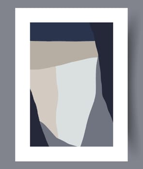 Printable wall art vector poster set. Hand drawn minimalism design for scandinavian interior.