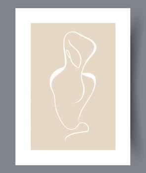 Printable wall art vector poster set. Hand drawn minimalism design for scandinavian interior.