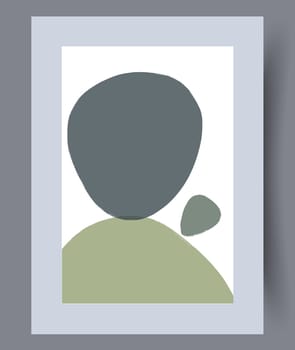 Printable wall art vector poster set. Hand drawn minimalism design for scandinavian interior.