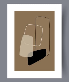 Printable wall art vector poster set vector. Vector illustrationPrintable wall art vector poster set. Hand drawn minimalism design for scandinavian interior.