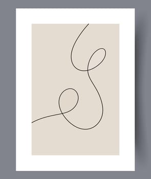Printable wall art vector poster set. Hand drawn minimalism design for scandinavian interior.