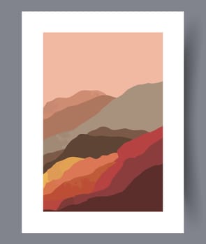 Printable wall art vector poster set vector. Vector illustrationPrintable wall art vector poster set. Hand drawn minimalism design for scandinavian interior.