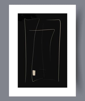 Printable wall art vector poster set vector. Vector illustrationPrintable wall art vector poster set. Hand drawn minimalism design for scandinavian interior.