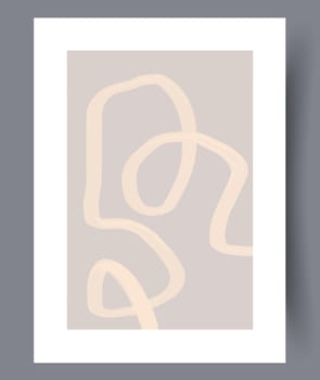 Printable wall art vector poster set vector. Vector illustrationPrintable wall art vector poster set. Hand drawn minimalism design for scandinavian interior.