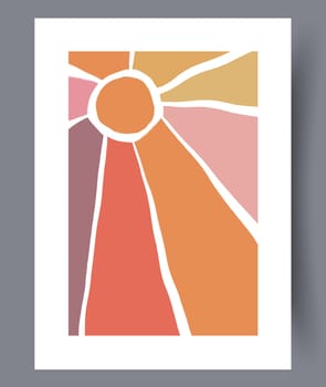 Printable wall art vector poster set. Hand drawn minimalism design for scandinavian interior.