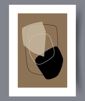 Printable wall art vector poster set vector. Vector illustrationPrintable wall art vector poster set. Hand drawn minimalism design for scandinavian interior.
