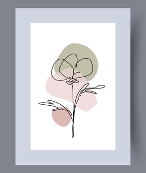 Printable wall art vector poster set. Hand drawn minimalism design for scandinavian interior.