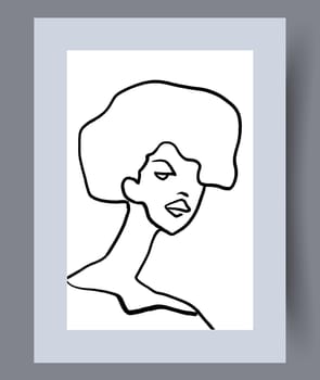 Printable wall art vector poster set. Hand drawn minimalism design for scandinavian interior.