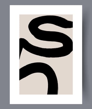 Printable wall art vector poster set. Hand drawn minimalism design for scandinavian interior.