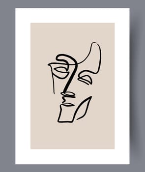 Printable wall art vector poster set. Hand drawn minimalism design for scandinavian interior.