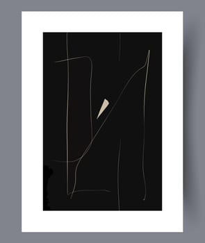 Printable wall art vector poster set vector. Vector illustrationPrintable wall art vector poster set. Hand drawn minimalism design for scandinavian interior.