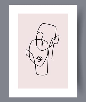 Printable wall art vector poster set. Hand drawn minimalism design for scandinavian interior.