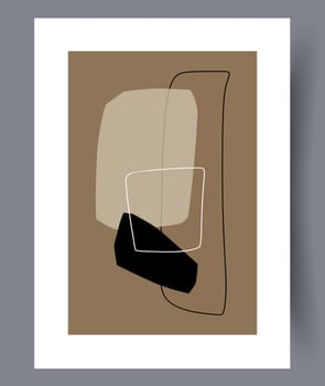 Printable wall art vector poster set vector. Vector illustrationPrintable wall art vector poster set. Hand drawn minimalism design for scandinavian interior.