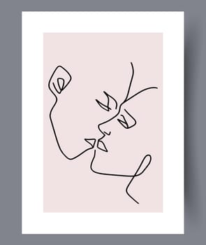 Printable wall art vector poster set. Hand drawn minimalism design for scandinavian interior.