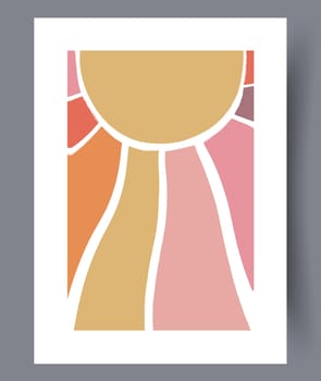 Printable wall art vector poster set. Hand drawn minimalism design for scandinavian interior.