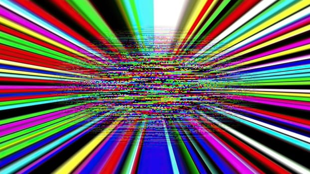 Colorful light rays and pixels,Colorful light rays and pixels