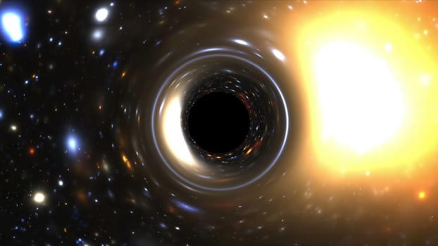 Space Tunnel With Galaxy and Nebulae simulation,Space Tunnel With Galaxy and Nebulae simulation