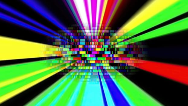 Colorful light rays and pixels,Colorful light rays and pixels