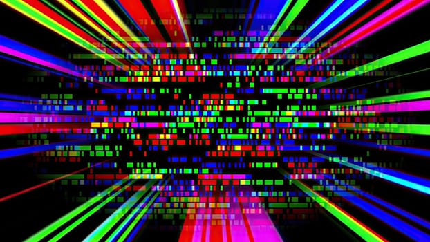 Colorful light rays and pixels,Colorful light rays and pixels