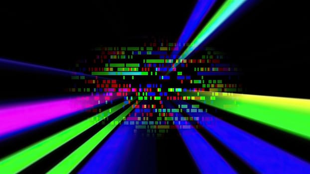 Colorful light rays and pixels,Colorful light rays and pixels