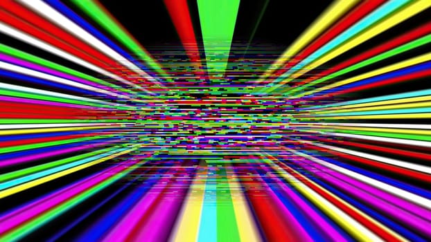 Colorful light rays and pixels,Colorful light rays and pixels