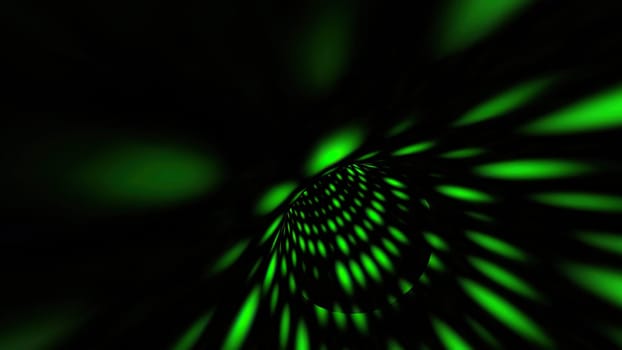 Driving through green dots tunnel,Driving through green dots tunnel