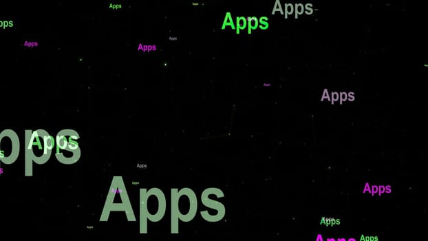 Apps text against network background,Apps text against network background