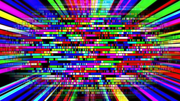 Colorful light rays and pixels,Colorful light rays and pixels