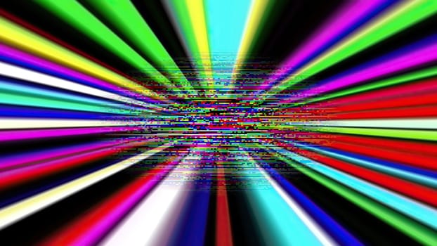 Colorful light rays and pixels,Colorful light rays and pixels