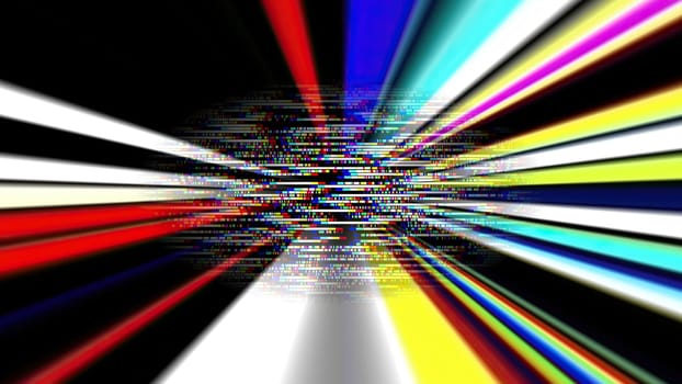 Colorful light rays and pixels,Colorful light rays and pixels