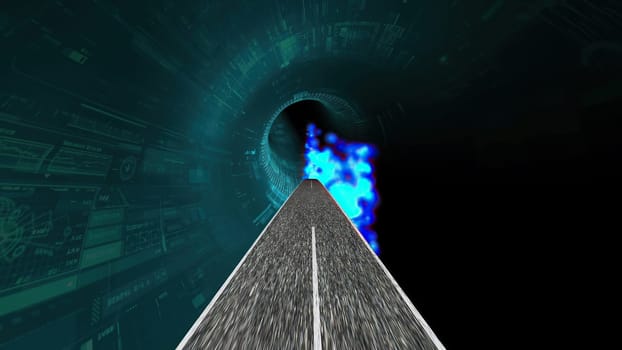 Driving through the hi tech tunnel