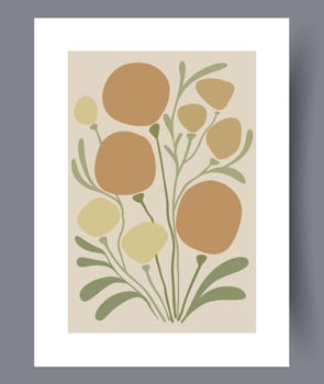 Printable wall art vector poster set. Hand drawn minimalism design for scandinavian interior.
