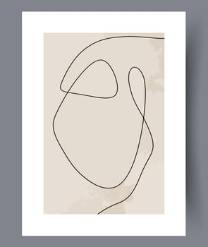 Printable wall art vector poster set. Hand drawn minimalism design for scandinavian interior.