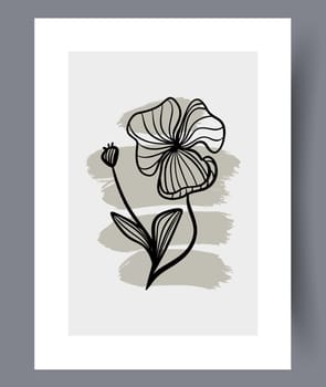 Printable wall art vector poster set vector. Vector illustrationPrintable wall art vector poster set. Hand drawn minimalism design for scandinavian interior.