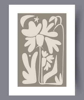 Printable wall art vector poster set vector. Vector illustrationPrintable wall art vector poster set. Hand drawn minimalism design for scandinavian interior.