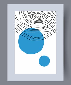 Printable wall art vector poster set vector. Vector illustrationPrintable wall art vector poster set. Hand drawn minimalism design for scandinavian interior.